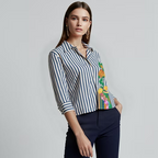 Lemon Lines – Hand-Painted Shirt