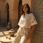 Aetheria Geometric Knotted Blouse