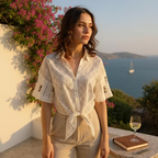 Aetheria Geometric Knotted Blouse