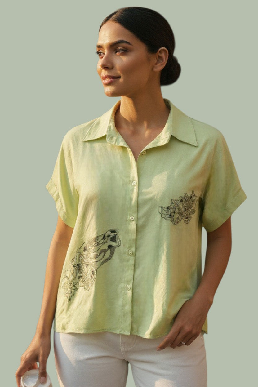 Lime Mist Short Sleeve Shirt