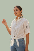 Aetheria Geometric Knotted Blouse