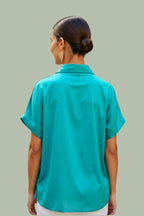Aqua Verse – Modal Satin Shirt