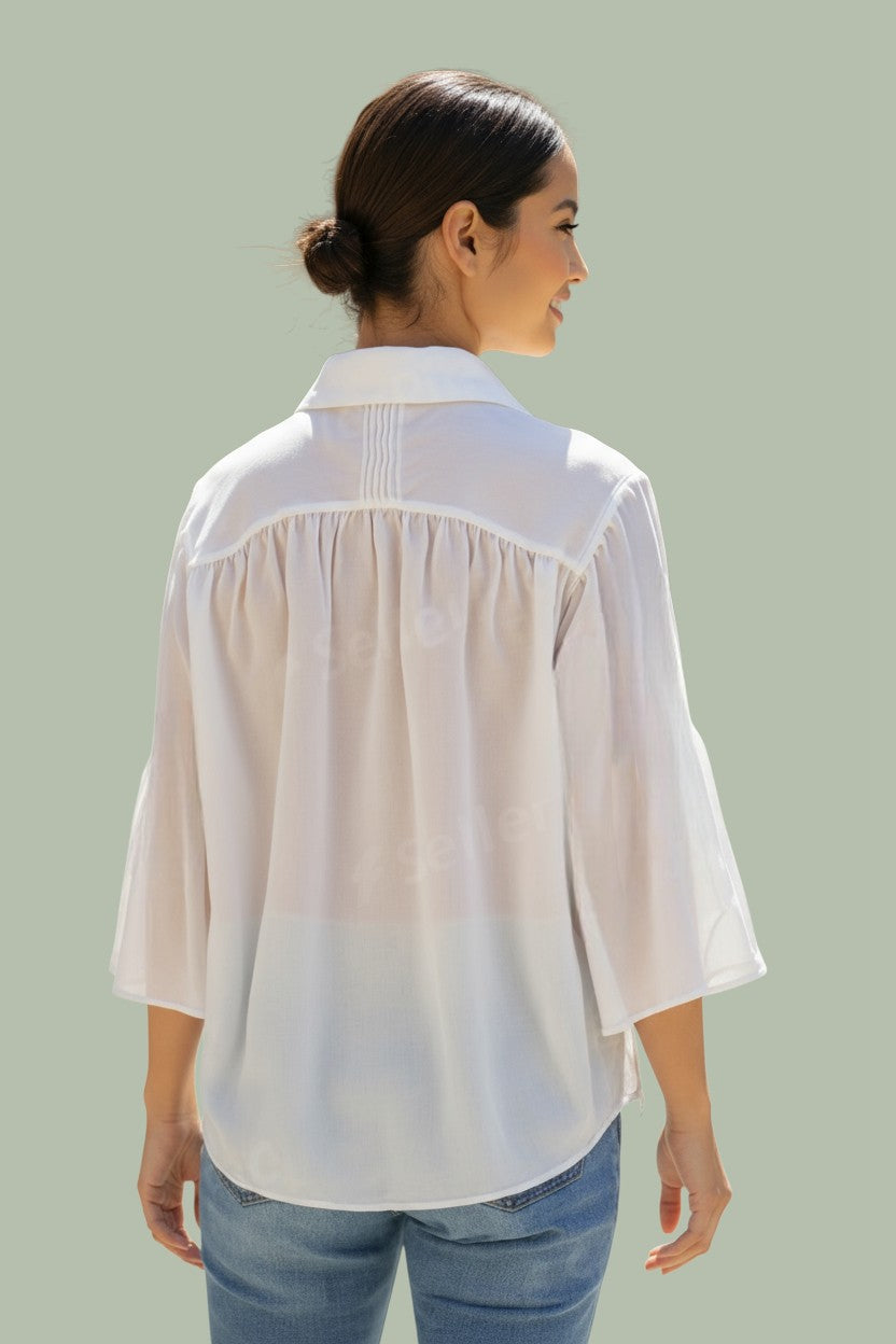Ankyra Eloise White Chiffon Shirt