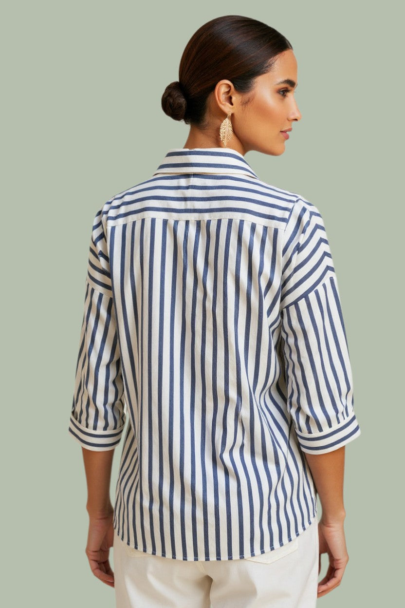 Lemon Lines – Hand-Painted Shirt