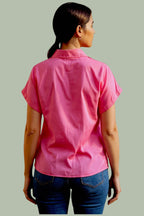 Rosé Drift – Modal Satin Shirt