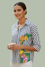 Lemon Lines – Hand-Painted Shirt