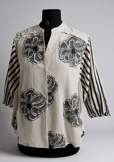 Monochrome Bloom Shirt