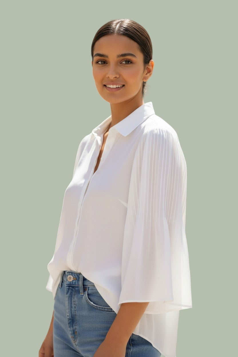 Ankyra Eloise White Chiffon Shirt